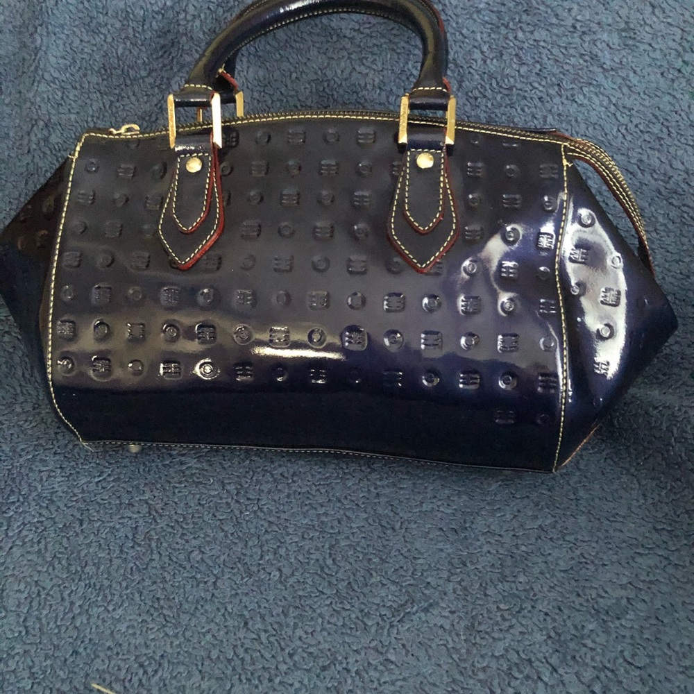 NWOT Arcadia Satchel/CrossbodyBlue Patent Leather